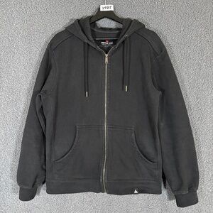American Giant Relaxed Fit Heavyweight Full Zip Hoodie - Men's Size S - Black